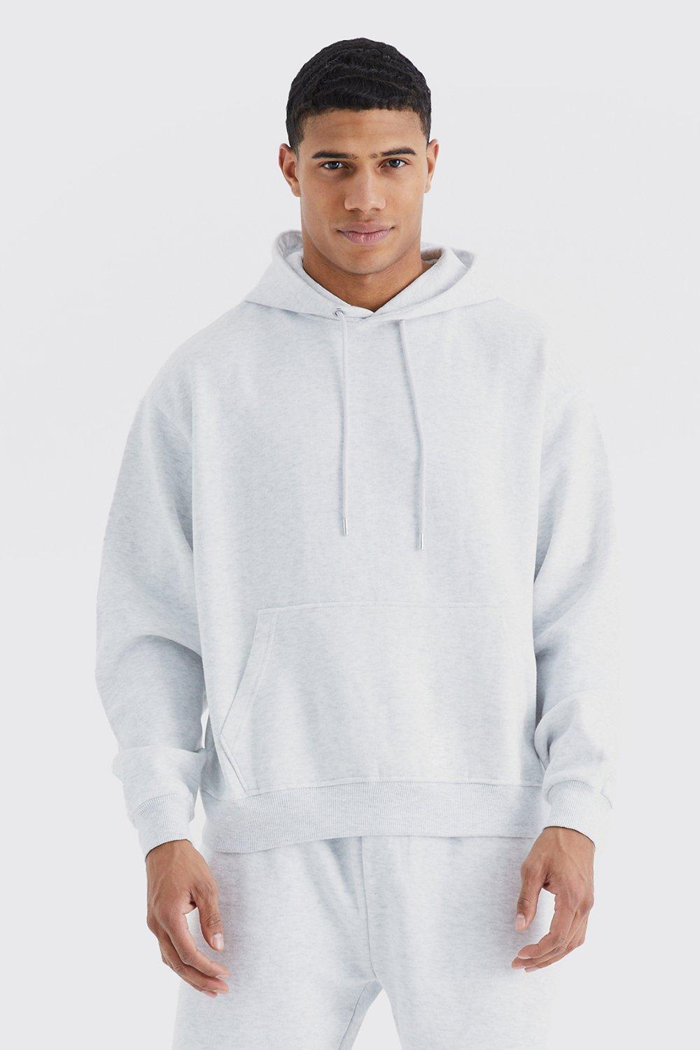 Boohooman white hoodie hot sale